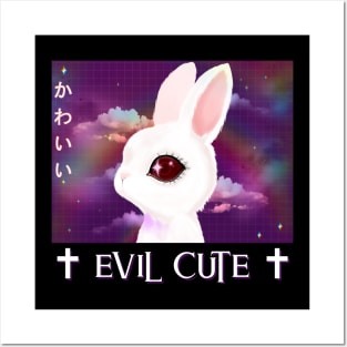 Evil Cute Pastel Goth Kawaii Bunny Posters and Art